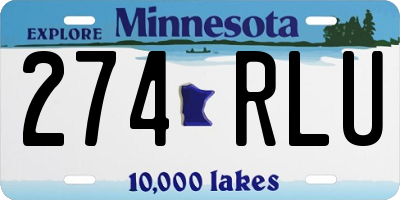 MN license plate 274RLU