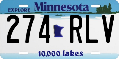 MN license plate 274RLV