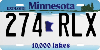 MN license plate 274RLX