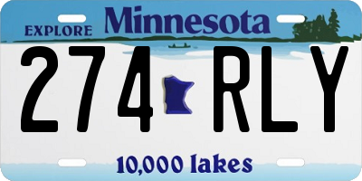 MN license plate 274RLY