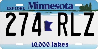 MN license plate 274RLZ