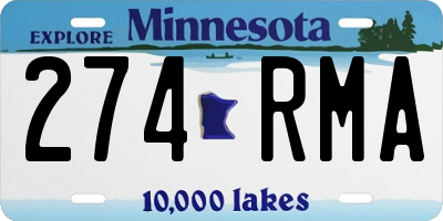 MN license plate 274RMA