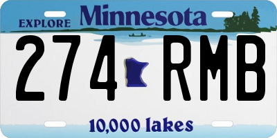 MN license plate 274RMB