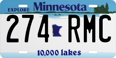 MN license plate 274RMC