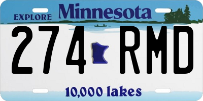 MN license plate 274RMD