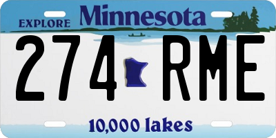 MN license plate 274RME