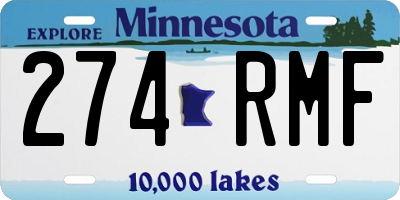 MN license plate 274RMF