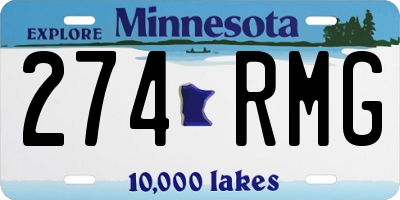 MN license plate 274RMG