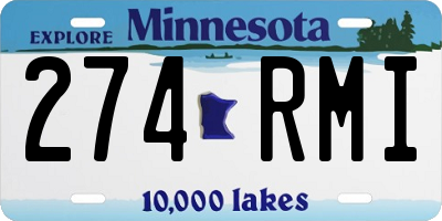 MN license plate 274RMI