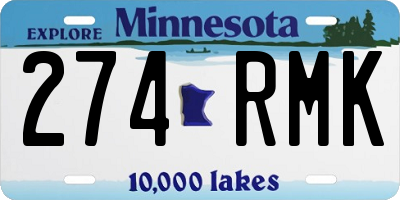 MN license plate 274RMK