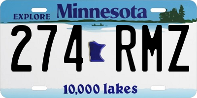 MN license plate 274RMZ