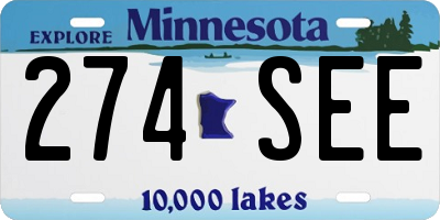MN license plate 274SEE