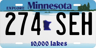 MN license plate 274SEH