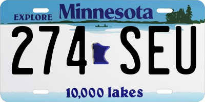 MN license plate 274SEU