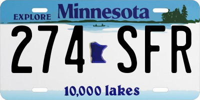 MN license plate 274SFR