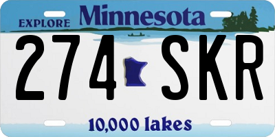 MN license plate 274SKR