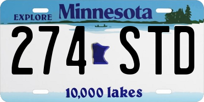MN license plate 274STD