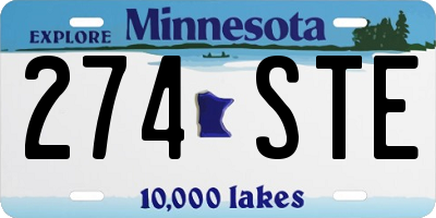 MN license plate 274STE