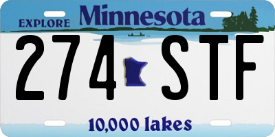 MN license plate 274STF