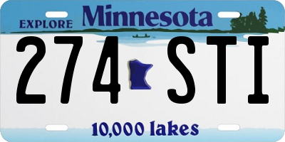MN license plate 274STI