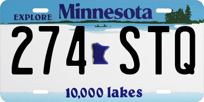 MN license plate 274STQ