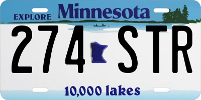 MN license plate 274STR