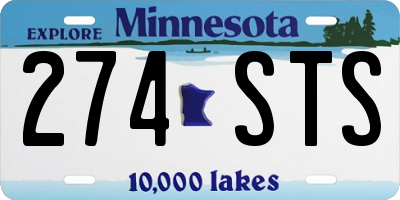 MN license plate 274STS