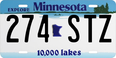 MN license plate 274STZ