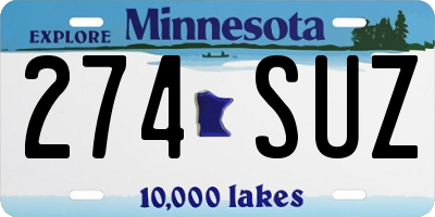 MN license plate 274SUZ