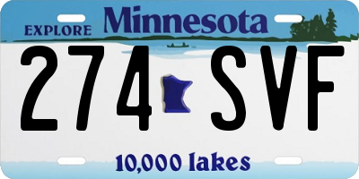 MN license plate 274SVF