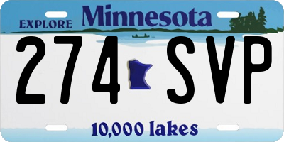 MN license plate 274SVP