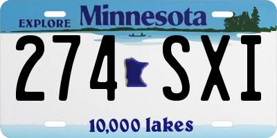 MN license plate 274SXI