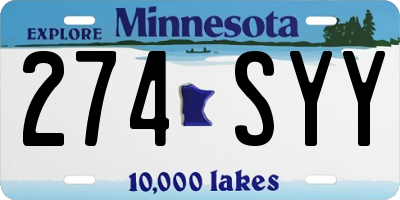 MN license plate 274SYY
