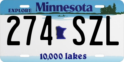 MN license plate 274SZL