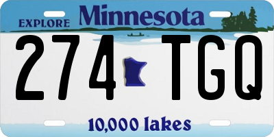 MN license plate 274TGQ