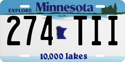 MN license plate 274TII