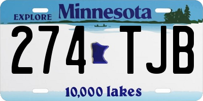MN license plate 274TJB