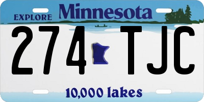 MN license plate 274TJC