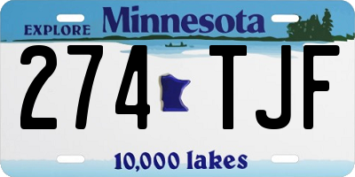 MN license plate 274TJF