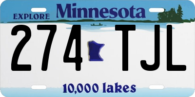 MN license plate 274TJL