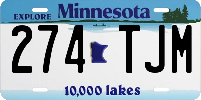 MN license plate 274TJM