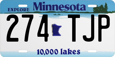 MN license plate 274TJP