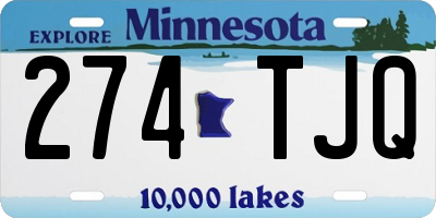 MN license plate 274TJQ