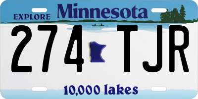 MN license plate 274TJR