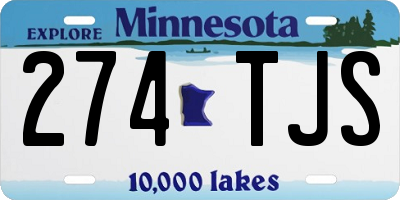 MN license plate 274TJS