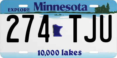 MN license plate 274TJU