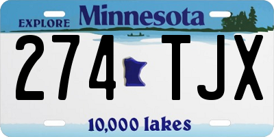 MN license plate 274TJX