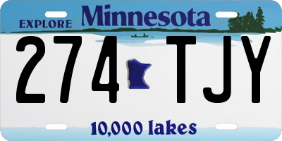 MN license plate 274TJY