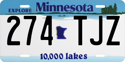 MN license plate 274TJZ