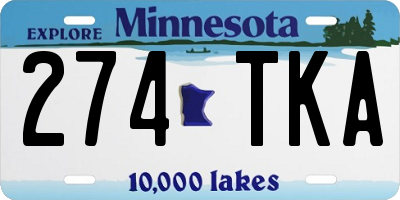 MN license plate 274TKA